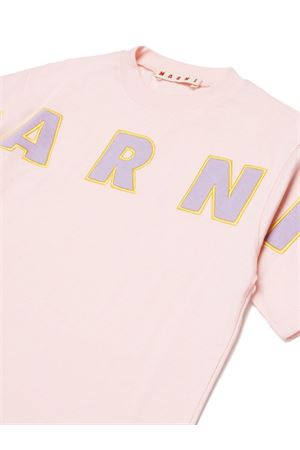 t-shirt in cotone rosa MARNI KIDS | M01733M00RF0M351